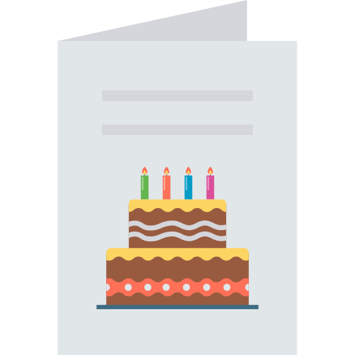 Birthday card Dinosoft Flat icon