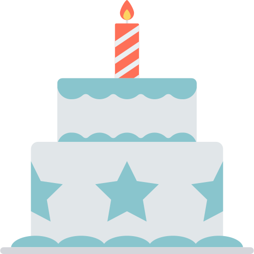 Birthday cake Dinosoft Flat icon