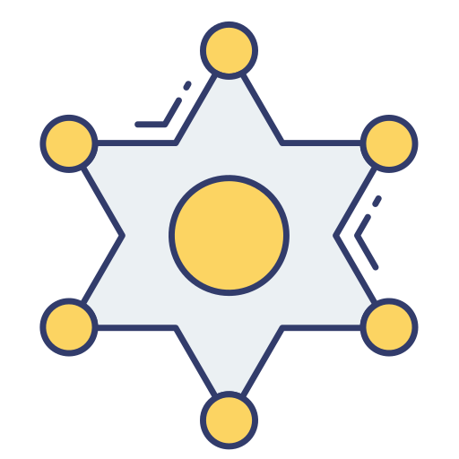 Police badge Dinosoft Lineal Color icon