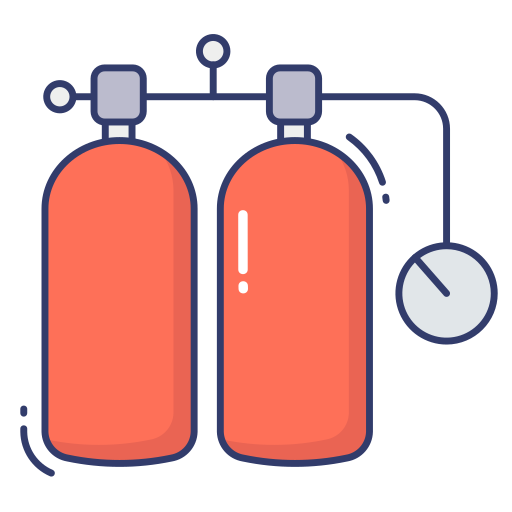 serbatoio di ossigeno Dinosoft Lineal Color icona