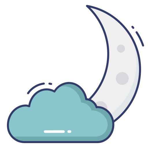 曇りの夜 Dinosoft Lineal Color icon