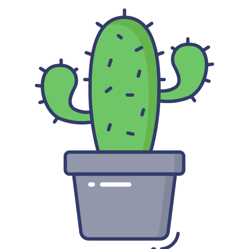 cactus Dinosoft Lineal Color Icône