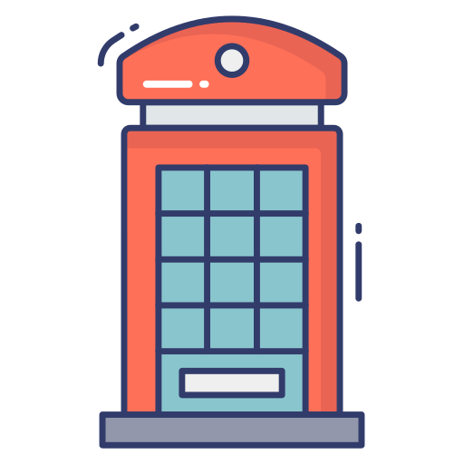 Phone booth Dinosoft Lineal Color icon