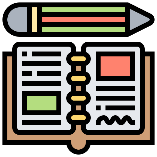 Notebook Meticulous Lineal Color icon