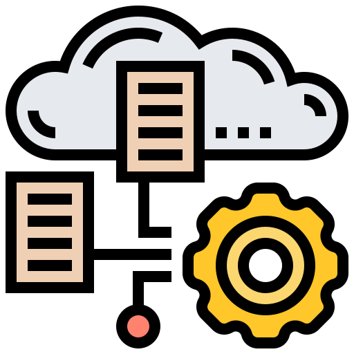 dati cloud Meticulous Lineal Color icona