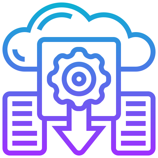 Cloud download Meticulous Gradient icon