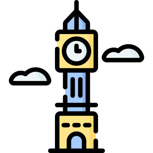 torre del reloj Special Lineal color icono