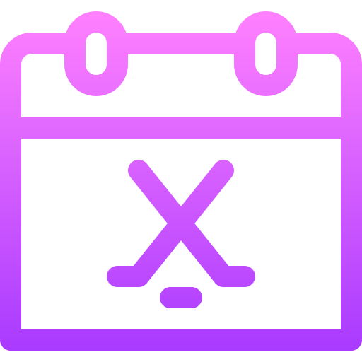 hockey Basic Gradient Lineal color icona