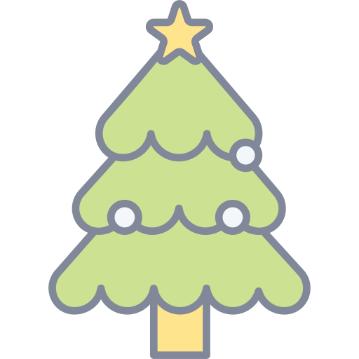 クリスマスツリー Generic Outline Color icon