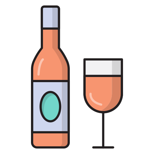 vino Vector Stall Lineal Color icono