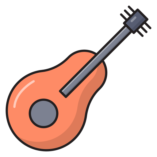 Guitar Vector Stall Lineal Color icon