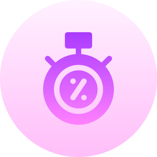 timer Basic Gradient Circular icoon