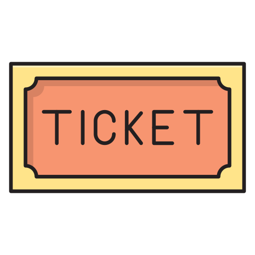 Ticket Vector Stall Lineal Color icon