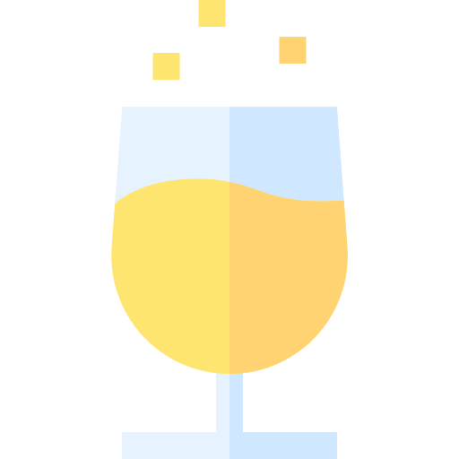 champagne Basic Straight Flat Icône