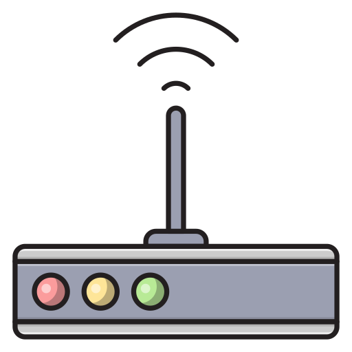 router de wifi Vector Stall Lineal Color icono
