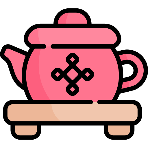 Teapot Kawaii Lineal color icon