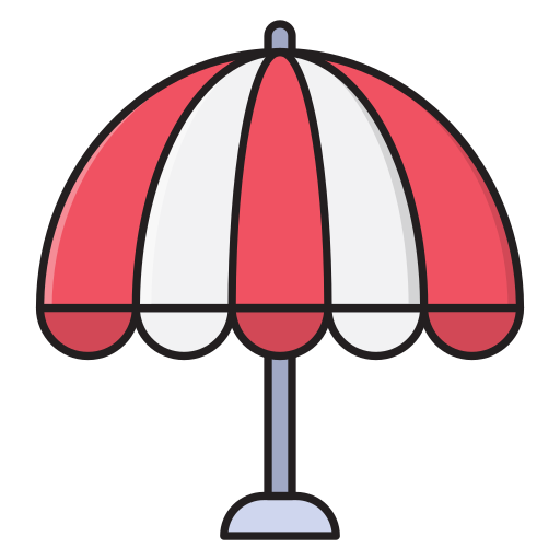 parasol słoneczny Vector Stall Lineal Color ikona