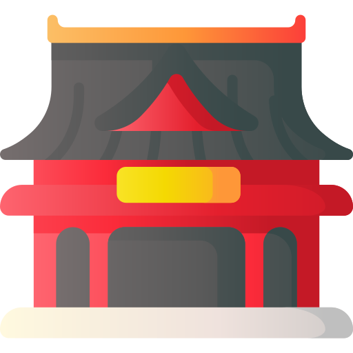 Pagoda 3D Basic Gradient icon
