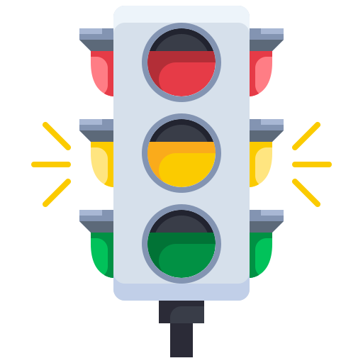 semáforos Justicon Flat icono