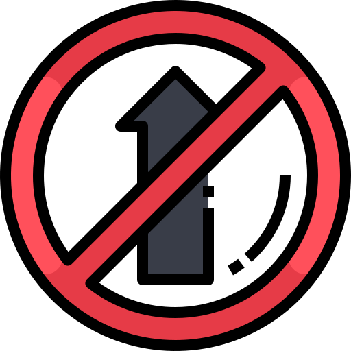 señal prohibida Justicon Lineal Color icono