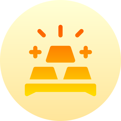 sztabki złota Basic Gradient Circular ikona