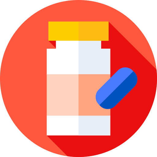 medicamento Flat Circular Flat icono