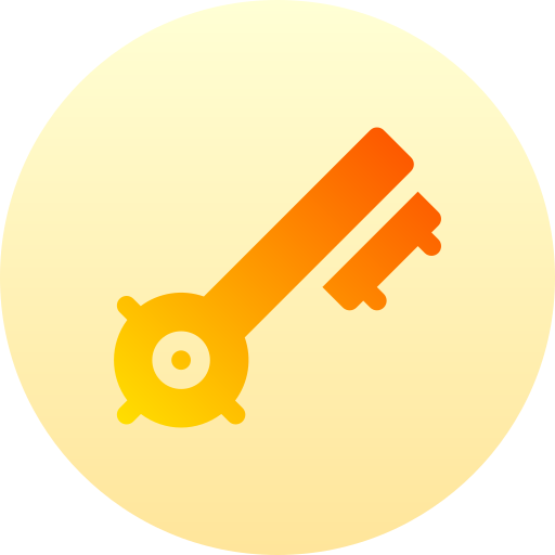 llave Basic Gradient Circular icono