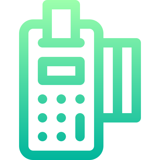 Payment terminal Basic Gradient Lineal color icon