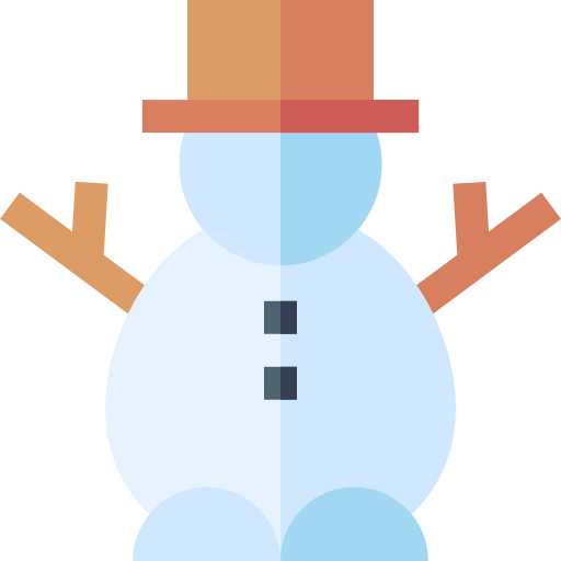 monigote de nieve Basic Straight Flat icono