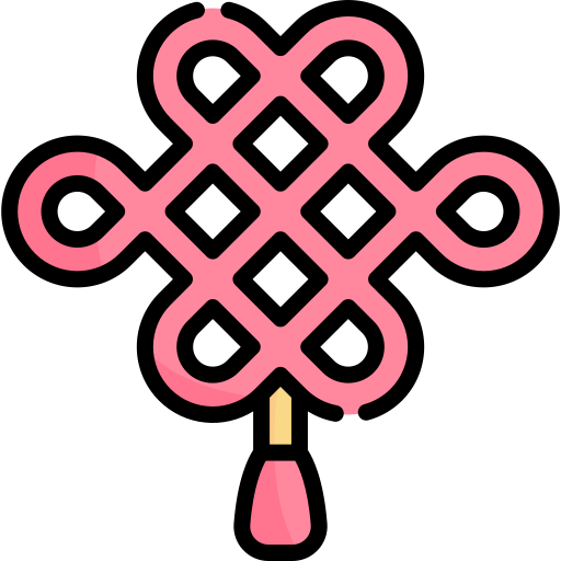 Chinese knot Kawaii Lineal color icon