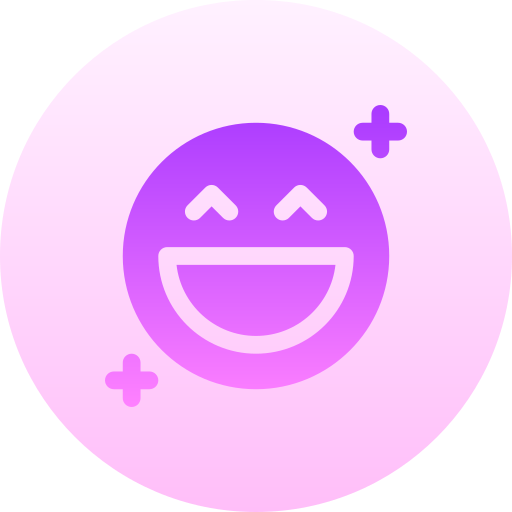 Счастливый Basic Gradient Circular иконка