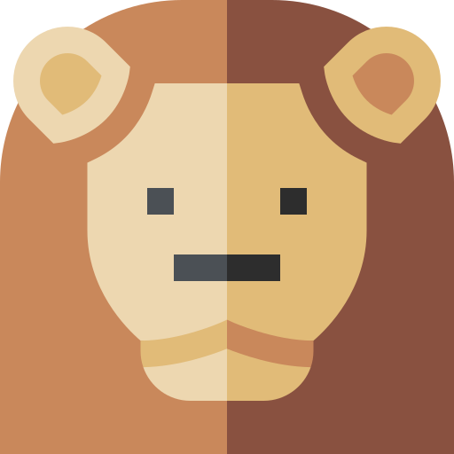 Lion Basic Straight Flat icon