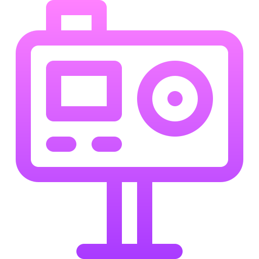 Action camera Basic Gradient Lineal color icon