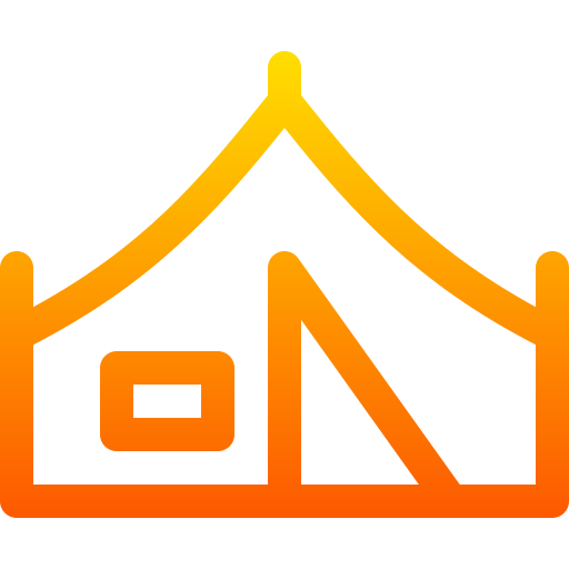 Tents Basic Gradient Lineal color icon