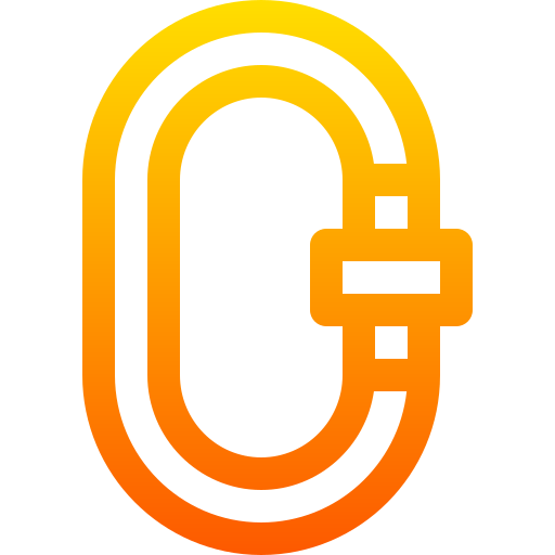 カラビナ Basic Gradient Lineal color icon