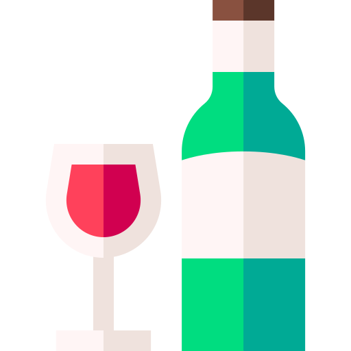 garrafa de vinho Basic Straight Flat Ícone