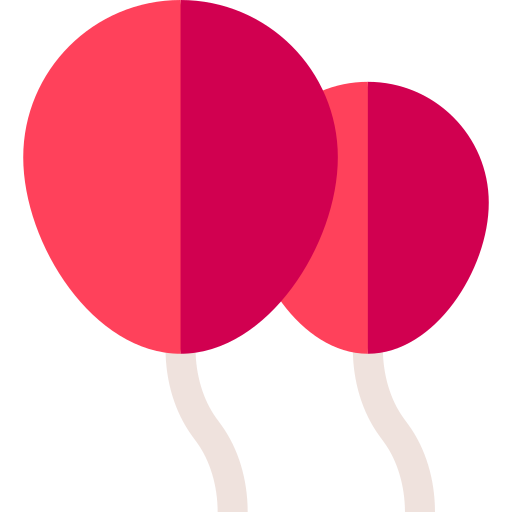 balões Basic Straight Flat Ícone