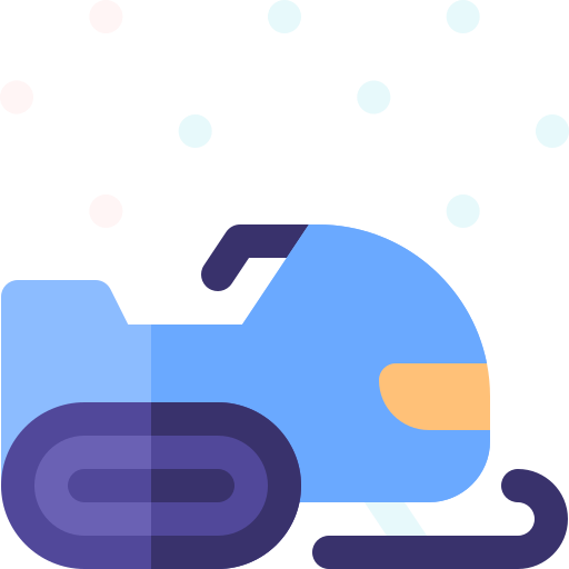 スノーモービル Basic Rounded Flat icon