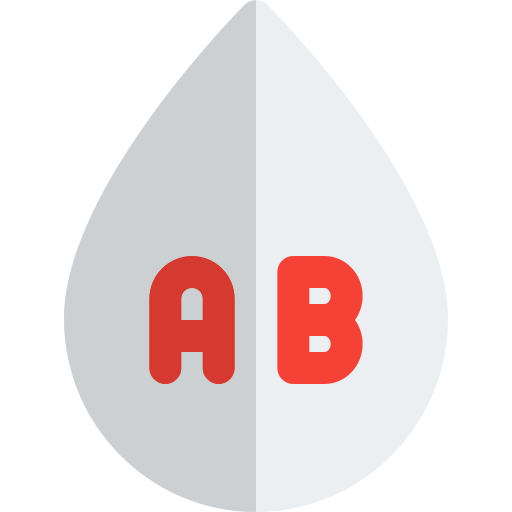 Blood type ab Pixel Perfect Flat icon