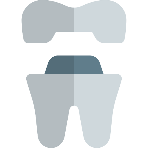 corona dental Pixel Perfect Flat icono