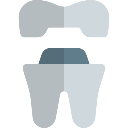 coroa dentária Pixel Perfect Flat Ícone