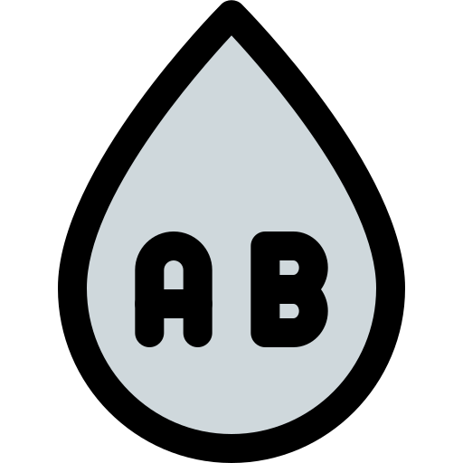Группа крови ab Pixel Perfect Lineal Color иконка
