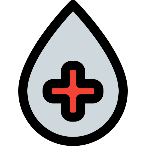 bank krwi Pixel Perfect Lineal Color ikona