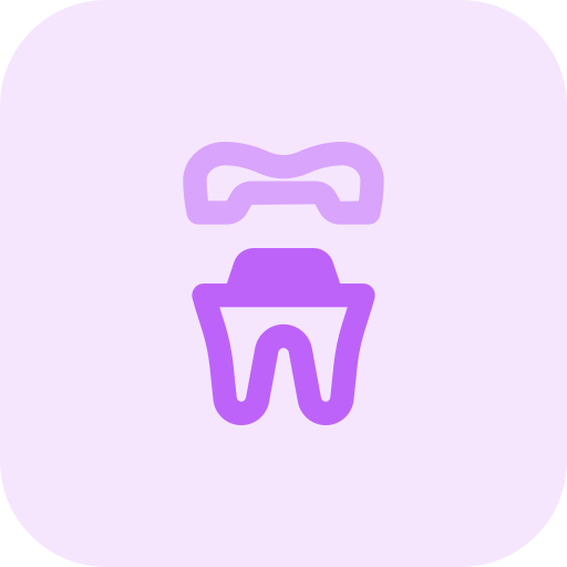 corona dental Pixel Perfect Tritone icono