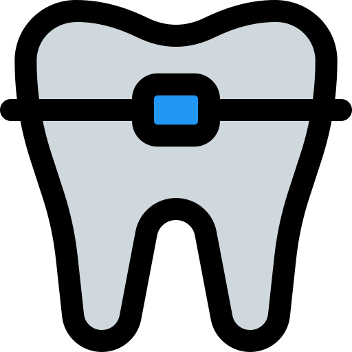 aparat ortodontyczny Pixel Perfect Lineal Color ikona