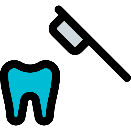 cepillo de dientes Pixel Perfect Lineal Color icono