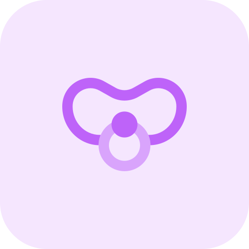 Baby pacifier Pixel Perfect Tritone icon