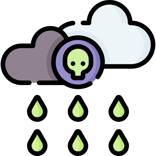 Acid rain Special Lineal color icon