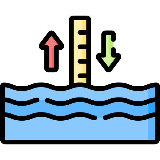 Sea level Special Lineal color icon