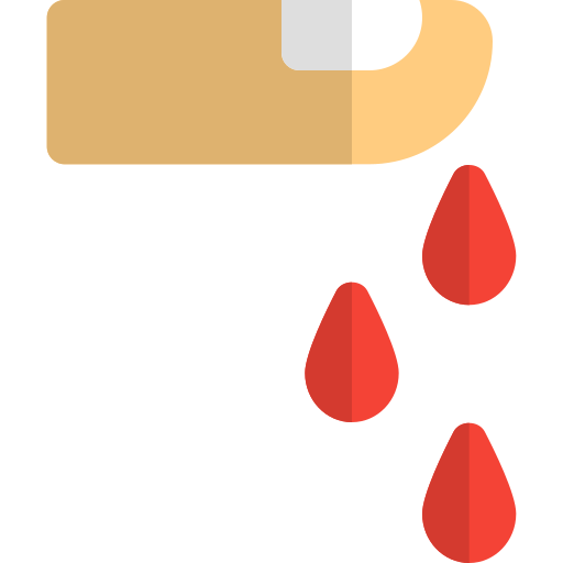gota de sangre Pixel Perfect Flat icono